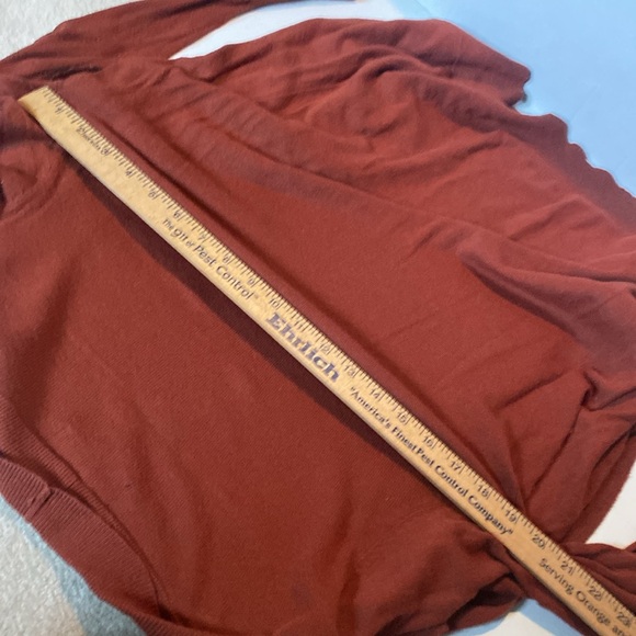 Mossimo Rust Brown Long Open Cardigan with Long Sleeves - Picture 7 of 7